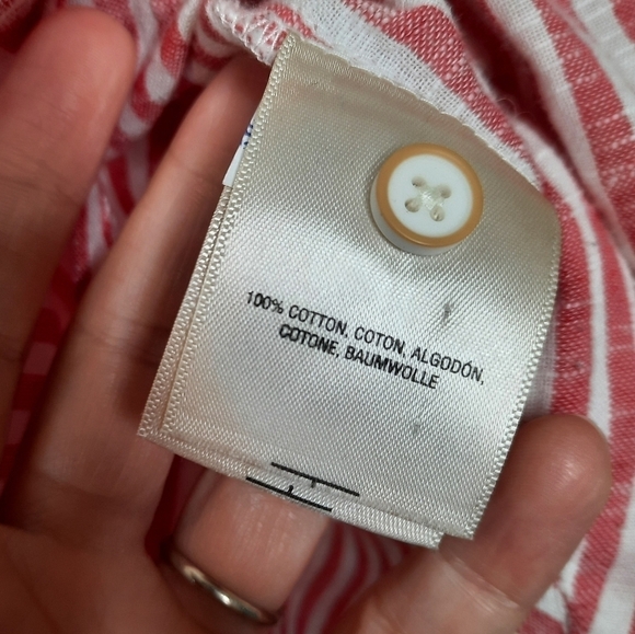 Anthropologie Holding Horses Red & White Striped Oversized Blouse XS/S - Picture 5 of 6